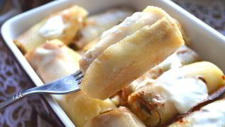 Рецепт Блинчиков с творогом в духовке