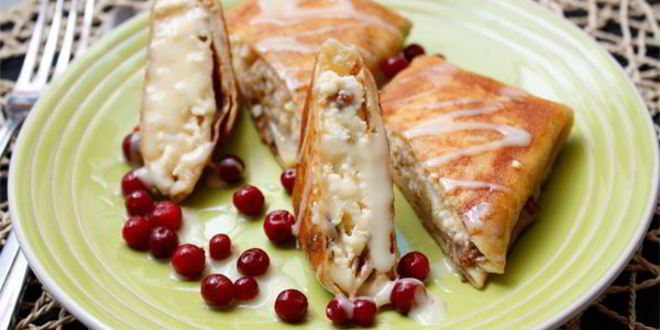 Рецепт блинчиков с творогом