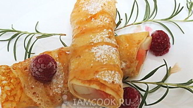 Рецепт Блинчиков с яблоками и корицей