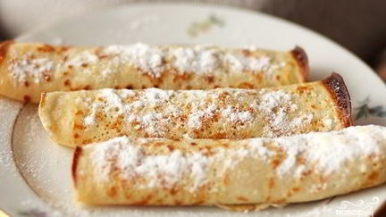 Рецепт Блинчиков с яблоками и орехами