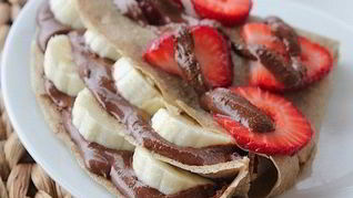 Рецепт Блинов из овсяной муки с бананом и шоколадом