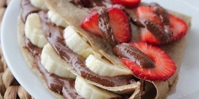 Рецепт блинов из овсяной муки с бананом и шоколадом