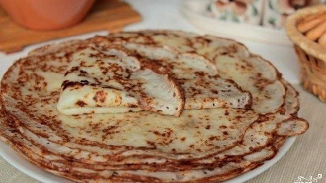 Рецепт Блинов на кефире вегетарианские