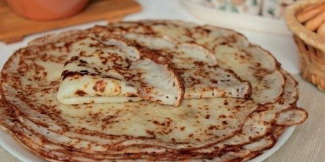 Рецепт блинов на кефире вегетарианские