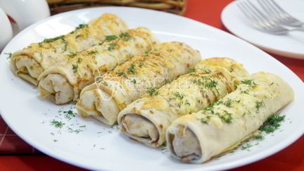 Рецепт Блинов с куриным фаршем