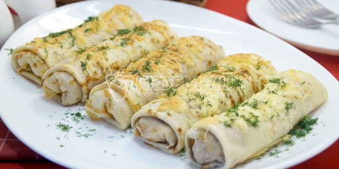 Рецепт блинов с куриным фаршем