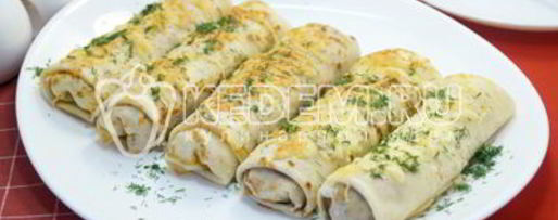 Шаг 13: блинов с куриным фаршем