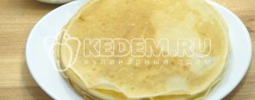 Шаг 4: блинов с куриным фаршем