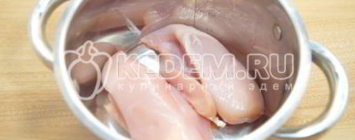 Шаг 5: блинов с курицей и морковью по-корейски