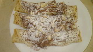 Рецепт Блинов с солеными фисташками и шоколадом