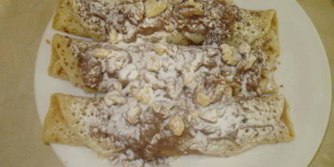 Рецепт блинов с солеными фисташками и шоколадом