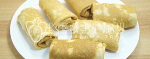 Шаг 7: блинов с ветчиной и сыром