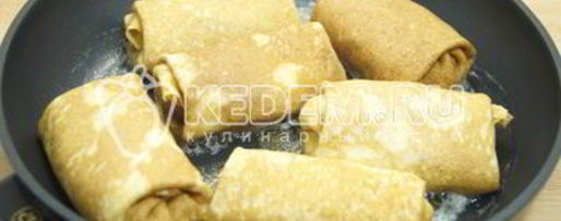 Шаг 8: блинов с ветчиной и сыром