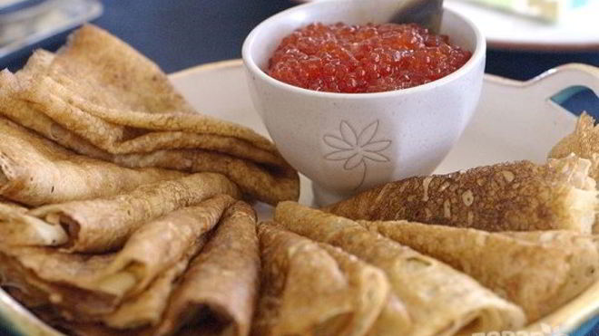 Рецепт Дрожжевых блинов с икрой