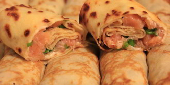 Рецепт фаршированных блинчиков с семгой и плавленным сыром