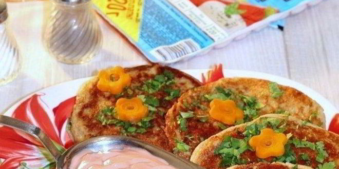 Рецепт картофельных блинчиков с крабовым припеком