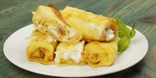 Рецепт налистников с творогом