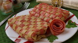 Рецепт Плетеных блинчиков с гречневой начинкой