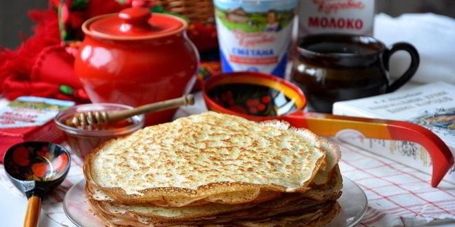 Рецепт пшеничных красных блинов