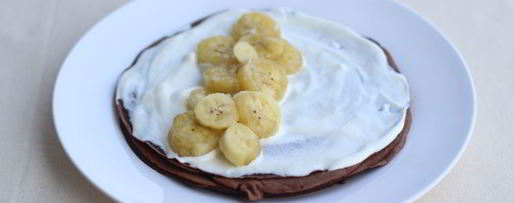 Шаг 6: шоколадных блинчиков с бананом