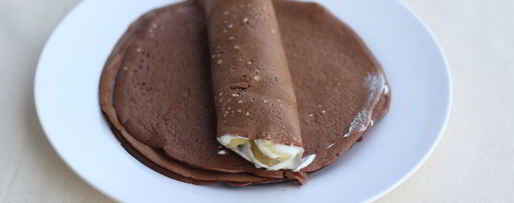 Шаг 7: шоколадных блинчиков с бананом