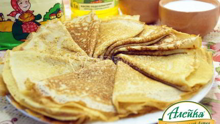 Рецепт Тонких блинчиков на молоке с дырочками