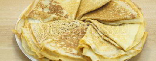 Шаг 7: тонких блинчиков на молоке с дырочками