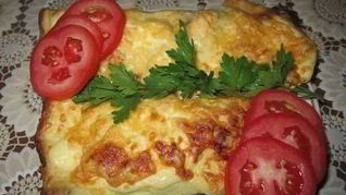 Рецепт Яичных блинчиков с грибами и курицей