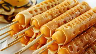 Рецепт Запеченных блинов с сосисками