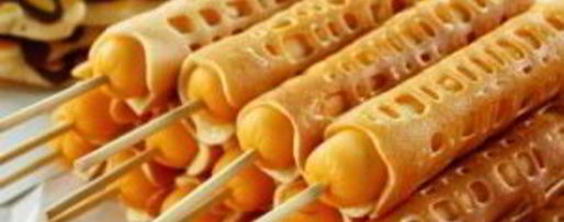 Шаг 2: запеченных блинов с сосисками