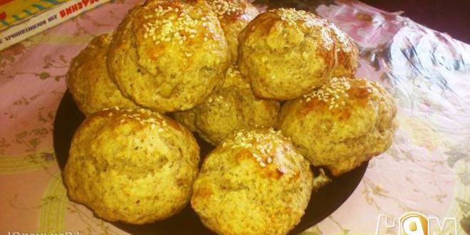 Рецепт банановых булочек с кунжутом