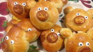 Рецепт Булочек Хрюшки с начинкой из варенья