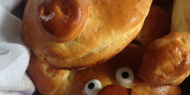 Рецепт булочек хрюшки с начинкой из варенья