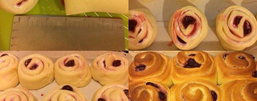 Шаг 4: булочек со сливочным сыром и вишней