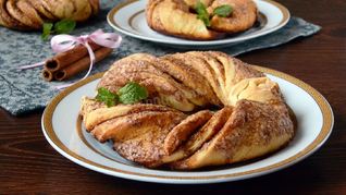 Рецепт Слоеных булочек с корицей