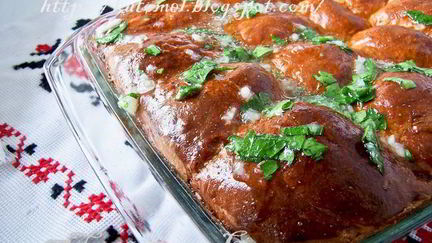 Рецепт Украинских пампушек с чесноком