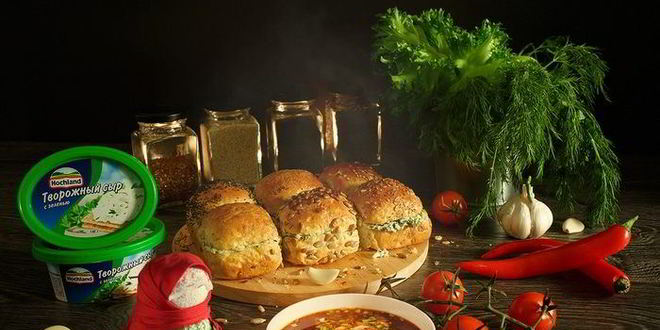 Рецепт зерновых булочек-пампушек с сырно-чесночной начинкой