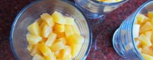 Шаг 2: ананасового чизкейка-парфе