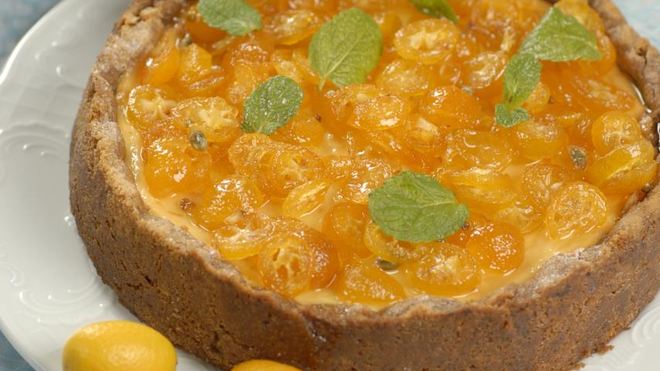 Рецепт Апельсинового чизкейка с кумкватами