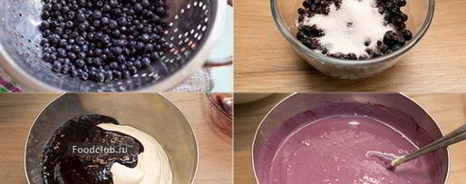 Шаг 3: черничного чизкейка