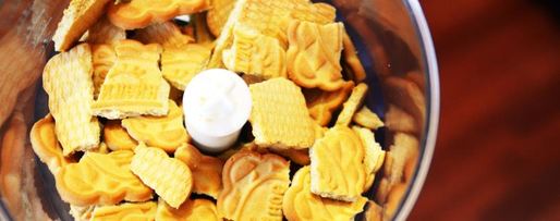 Шаг 1: чизкейка нью-йорк с медовыми персиками