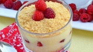 Рецепт Чизкейка-парфе с малиной без выпечки