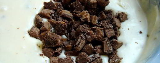 Шаг 2: чизкейка с батончикамимарс