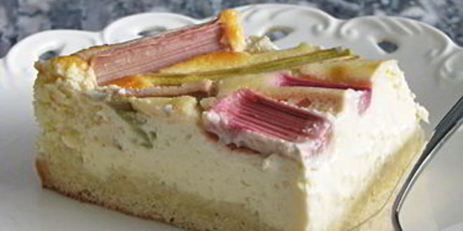 Рецепт чизкейка с ревенем