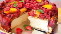 Рецепт Домашнего чизкейка с творогом и желе