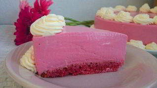 Рецепт Холодного розового чизкейка