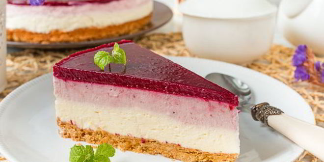 Рецепт холодного вишневого чизкейка