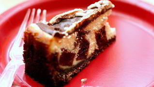 Рецепт Мозаичного чизкейка с горьким шоколадом