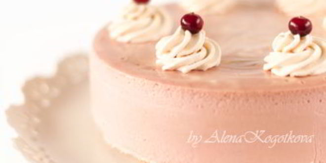 Рецепт мраморного клюквенного чизкейка