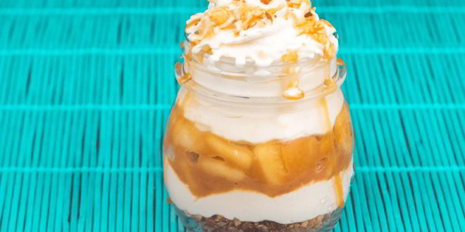 Рецепт яблочного чизкейка в баночках